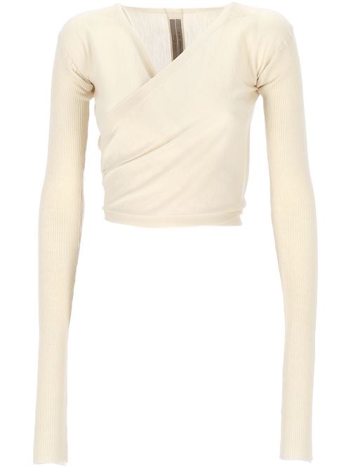 Top incrociato bianco crema RICK OWENS | RP01E7645M41